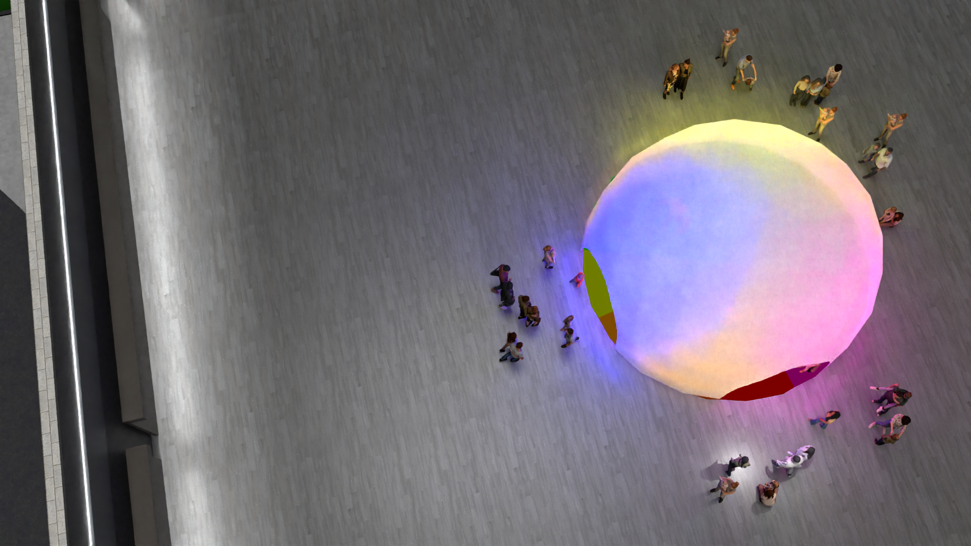 Color Dome aerial view