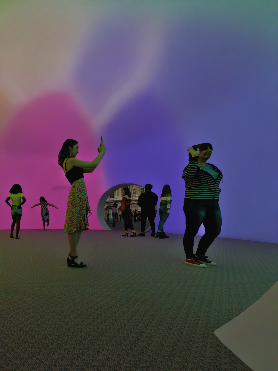 Inside the Color Dome — families creating color